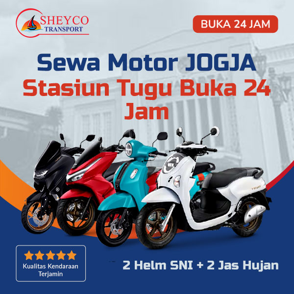 Sewa Motor Stasiun Tugu Yogyakarta Buka 24 Jam