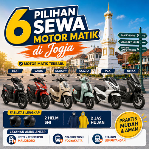 6 Pilihan Sewa Motor Matik di Jogja