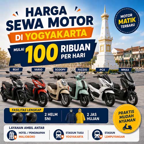 Sewa Motor Jogja 100 Ribuan